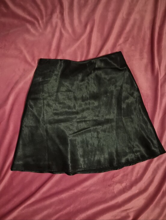 Forever 21 Dresses & Skirts - Forever 21 Black Satin A-Line Mini Skirt